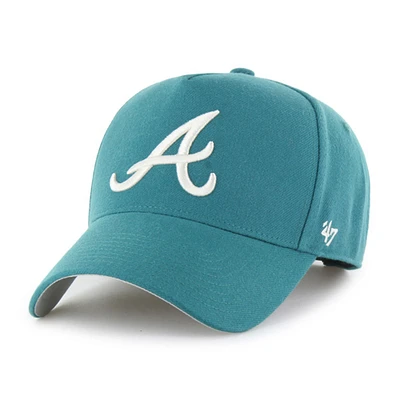 Men's '47 Teal Atlanta Braves Ballpark Offside Adjustable Hat