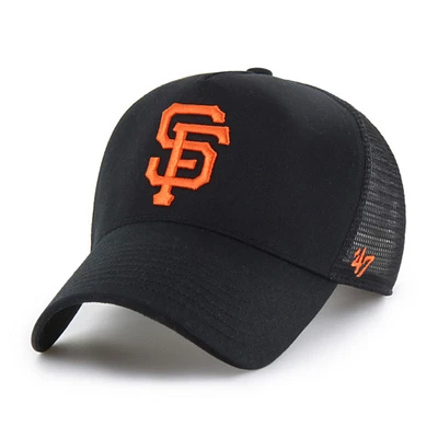 Men's '47 Black San Francisco Giants Ballpark Offside Adjustable Trucker Hat