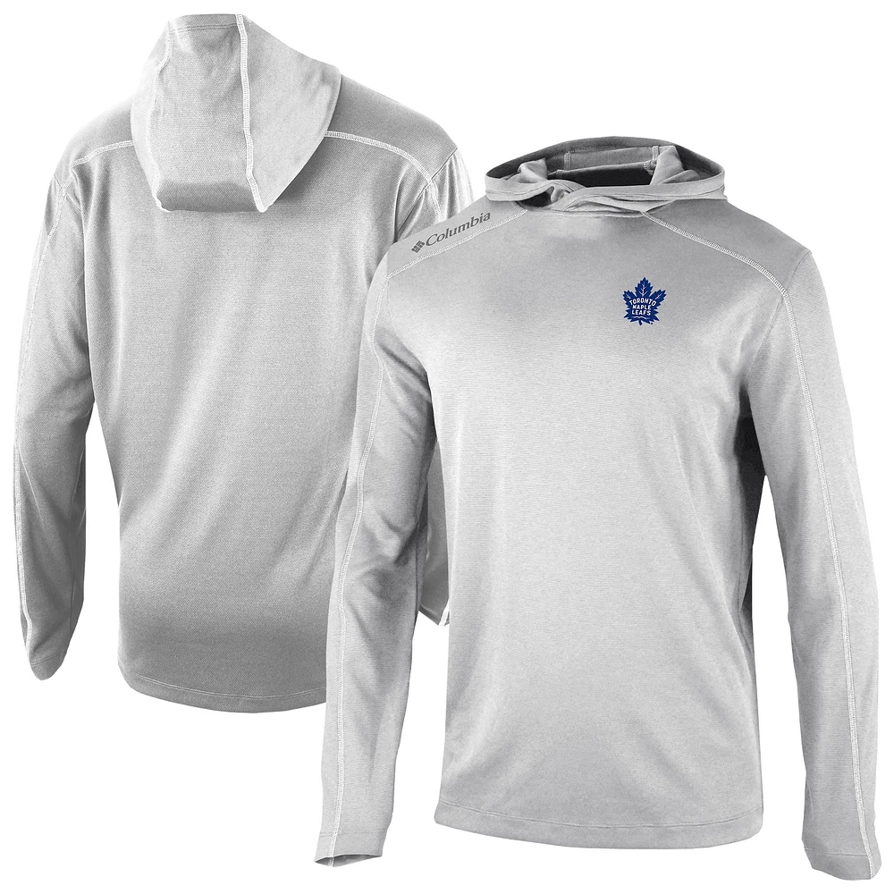 Men's Columbia Gray Toronto Maple Leafs Shotgun Omni-Wick Pullover Hoodie