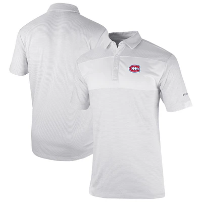 Men's Columbia White Montreal Canadiens Omni-Wick Total Control Polo