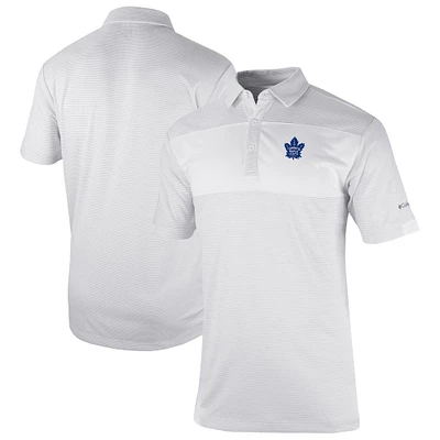Men's Columbia White Toronto Maple Leafs Omni-Wick Total Control Polo