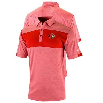 Men's Columbia Red Ottawa Senators Omni-Wick Total Control Polo