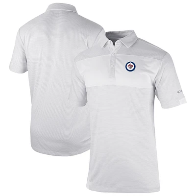 Men's Columbia White Winnipeg Jets Omni-Wick Total Control Polo