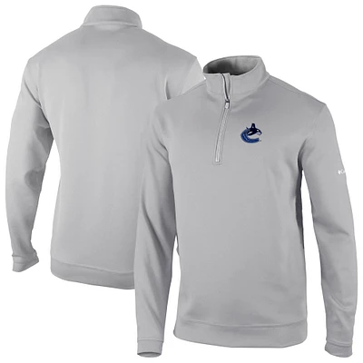 Men's Columbia Gray Vancouver Canucks Wickham Hills Omni-Wick Quarter-Zip Jacket