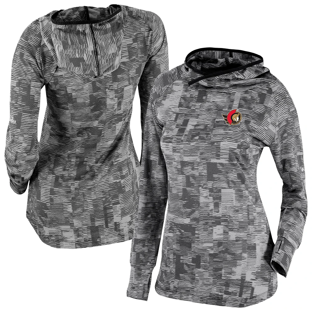 Women's Columbia Black Ottawa Senators Omni-Wick Sunday Ball Pullover Hoodie