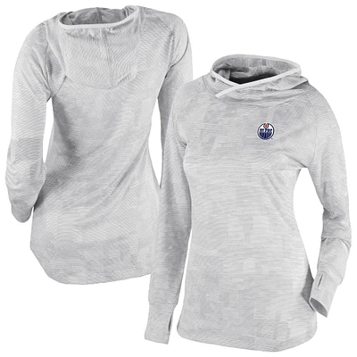 Women's Columbia White Edmonton Oilers Omni-Wick Sunday Ball Pullover Hoodie