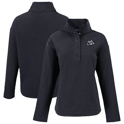 Women's Cutter & Buck Omaha Storm Chasers Hunts Point Eco Textured Fleece Recycled Half-Snap Sweatshirt
