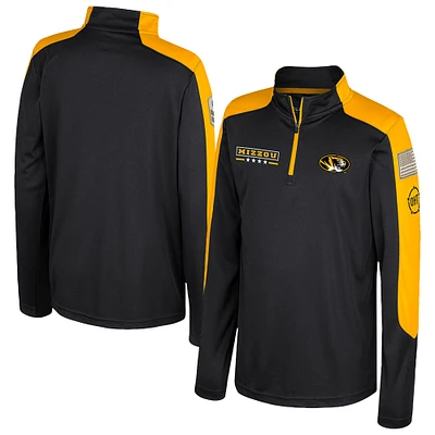 Youth Colosseum Black Missouri Tigers OHT Military Appreciation Cyclone Quarter-Zip Windshirt