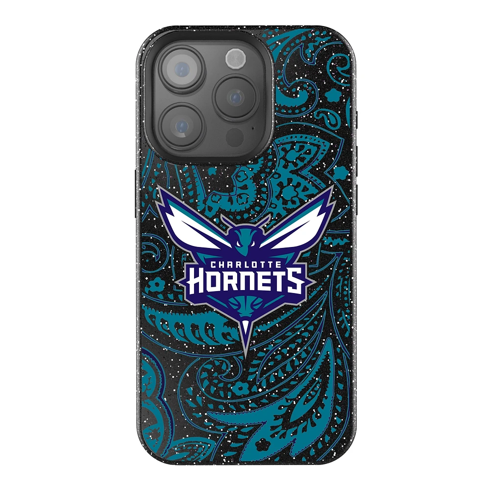 Keyscaper Charlotte Hornets Paisley Bling iPhone Case