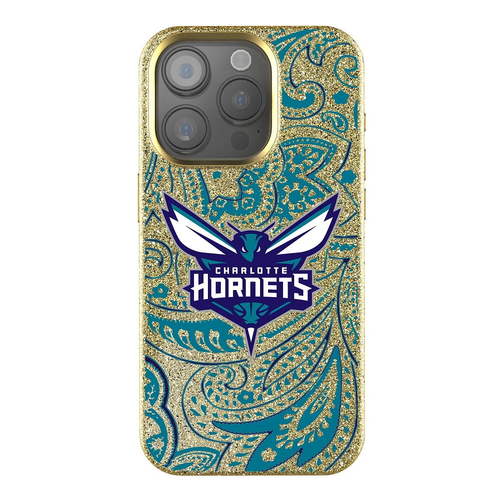 Keyscaper Charlotte Hornets Paisley Bling iPhone Case