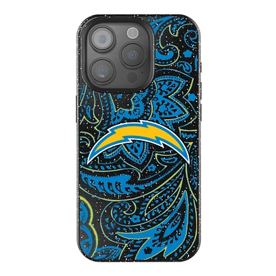 Keyscaper Los Angeles Chargers Paisley Bling iPhone Case