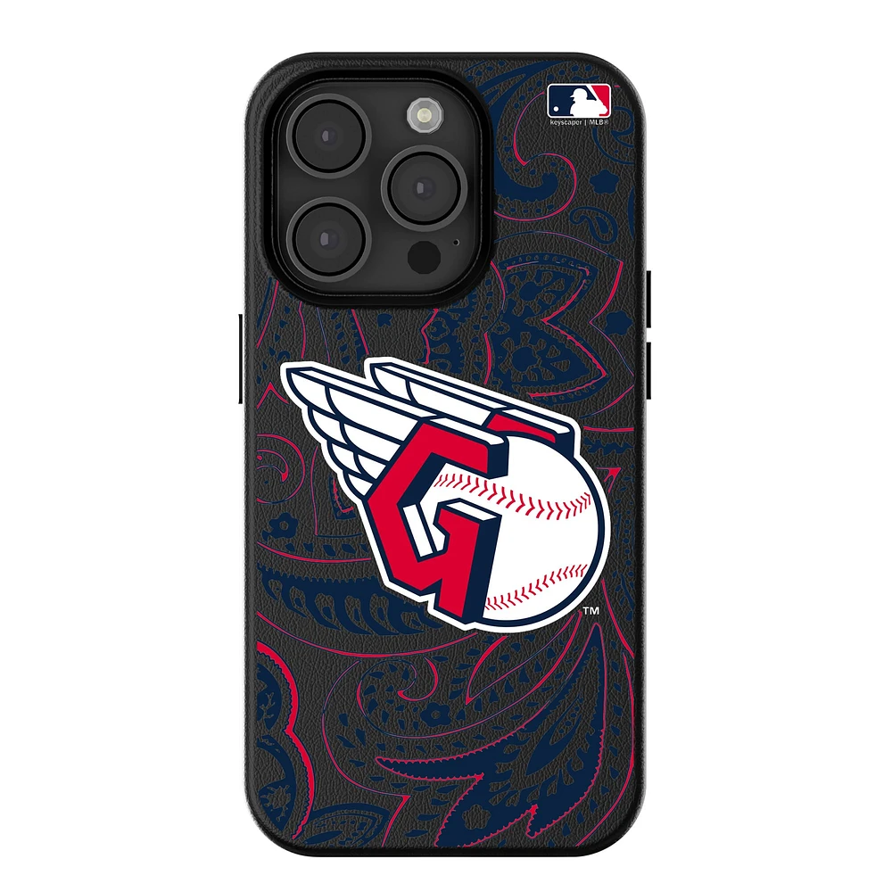 Keyscaper Cleveland Guardians Paisley iPhone Magnetic Bump Case