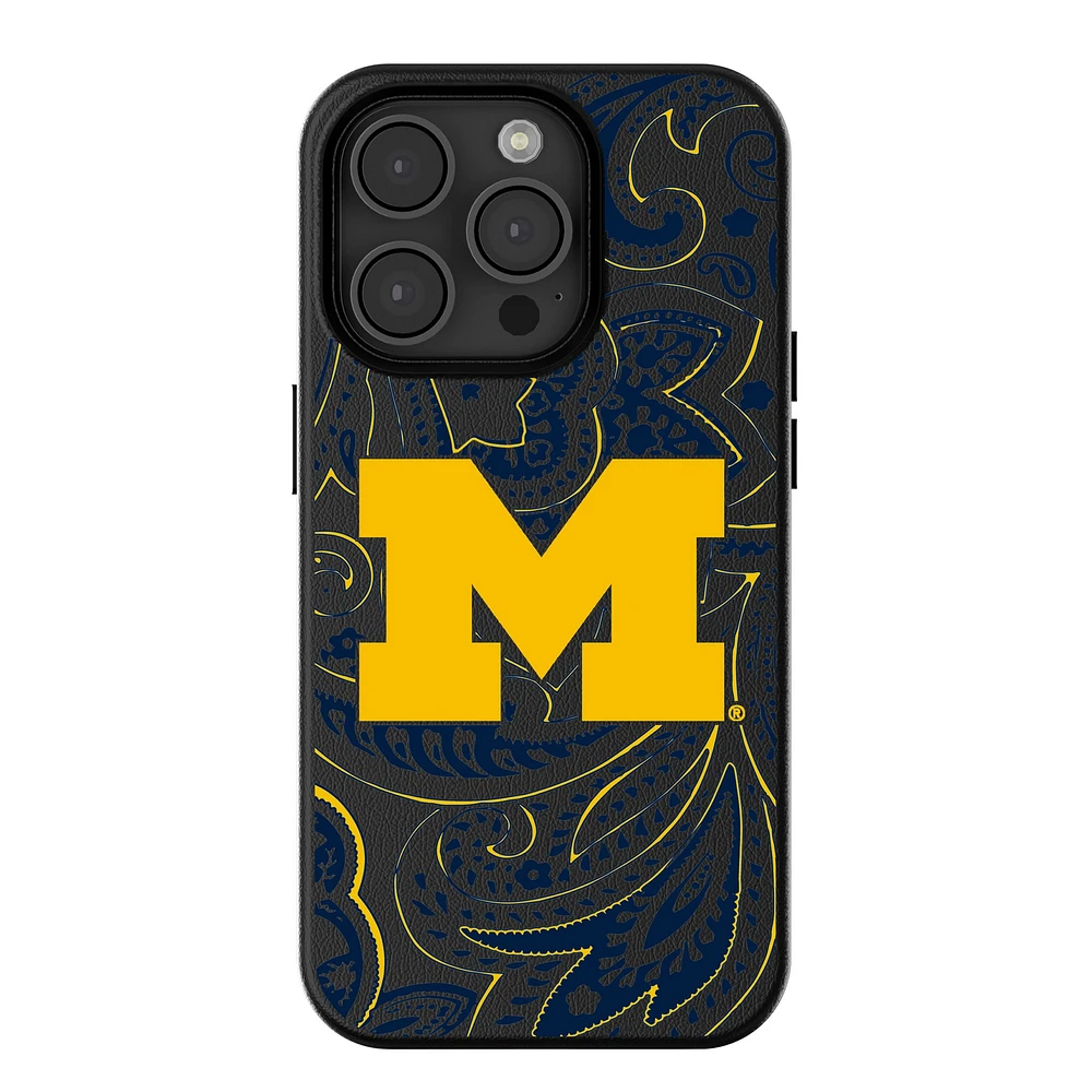 Keyscaper Michigan Wolverines Paisley iPhone Magnetic Bump Case