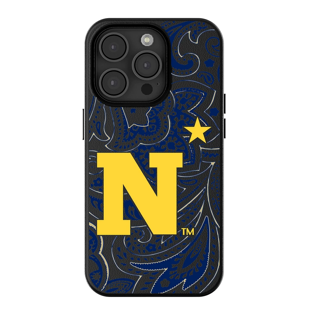 Keyscaper Navy Midshipmen Paisley iPhone Magnetic Bump Case