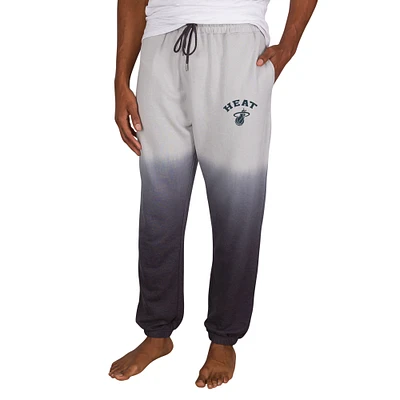 Men's Concepts Sport Gray/Charcoal Miami Heat Dusk Dip Dye Lightweight French Terry Lounge Pants