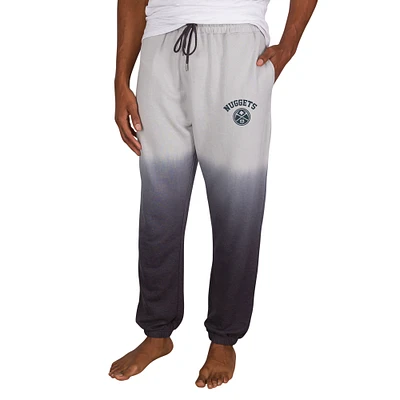 Men's Concepts Sport Gray/Charcoal Denver Nuggets Dusk Dip Dye Lightweight French Terry Lounge Pants