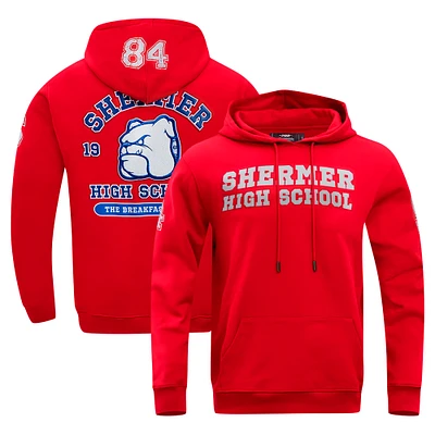 Men's Freeze Max Red The Breakfast Club Shermer High Pullover Hoodie
