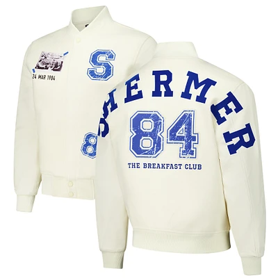 Men's Freeze Max Cream The Breakfast Club Shermer Full-Zip Varsity Jacket