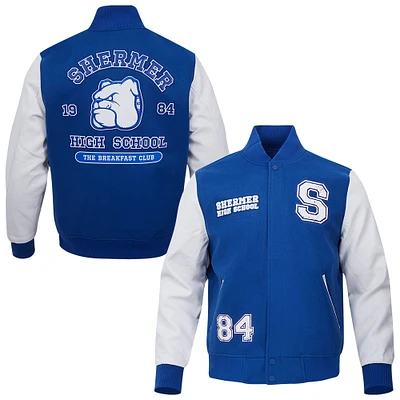 Men's Freeze Max Royal/White The Breakfast Club Shermer High Full-Zip Varsity Jacket