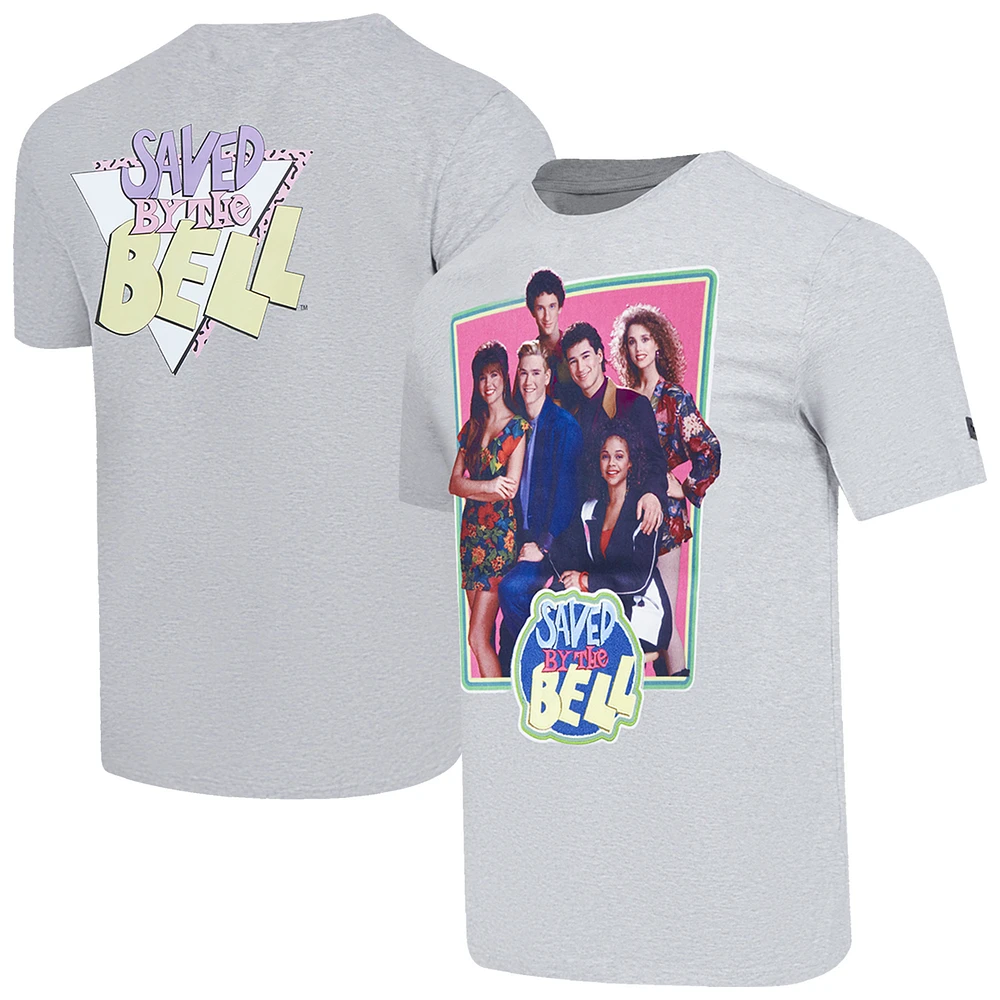 Men's Freeze Max Heather Gray Saved by the Bell Cast Photo T-Shirt