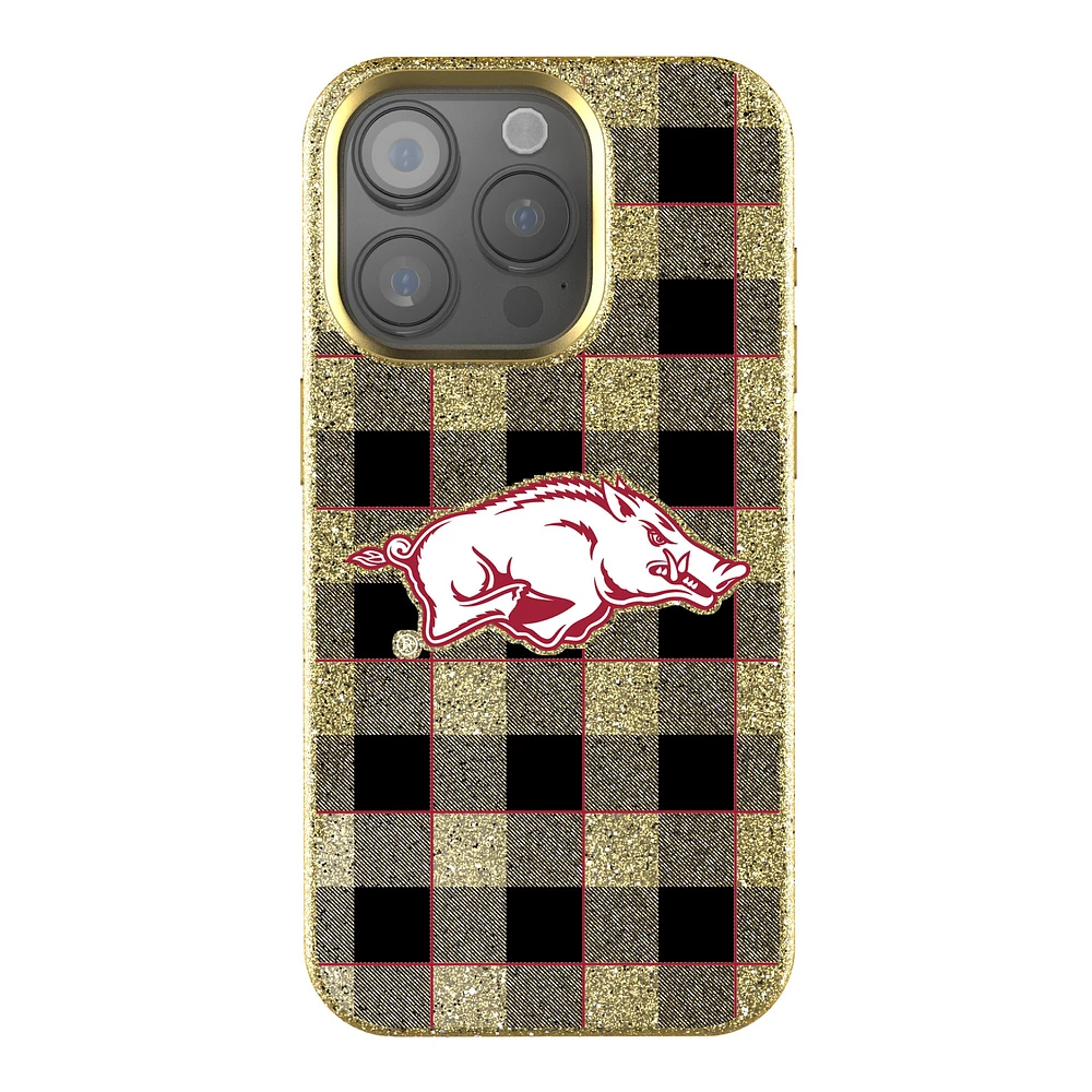 Keyscaper Arkansas Razorbacks Plaid Bling iPhone Case