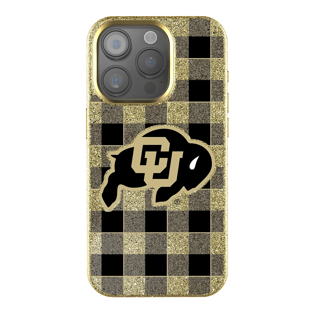 Keyscaper Colorado Buffaloes Plaid Bling iPhone Case