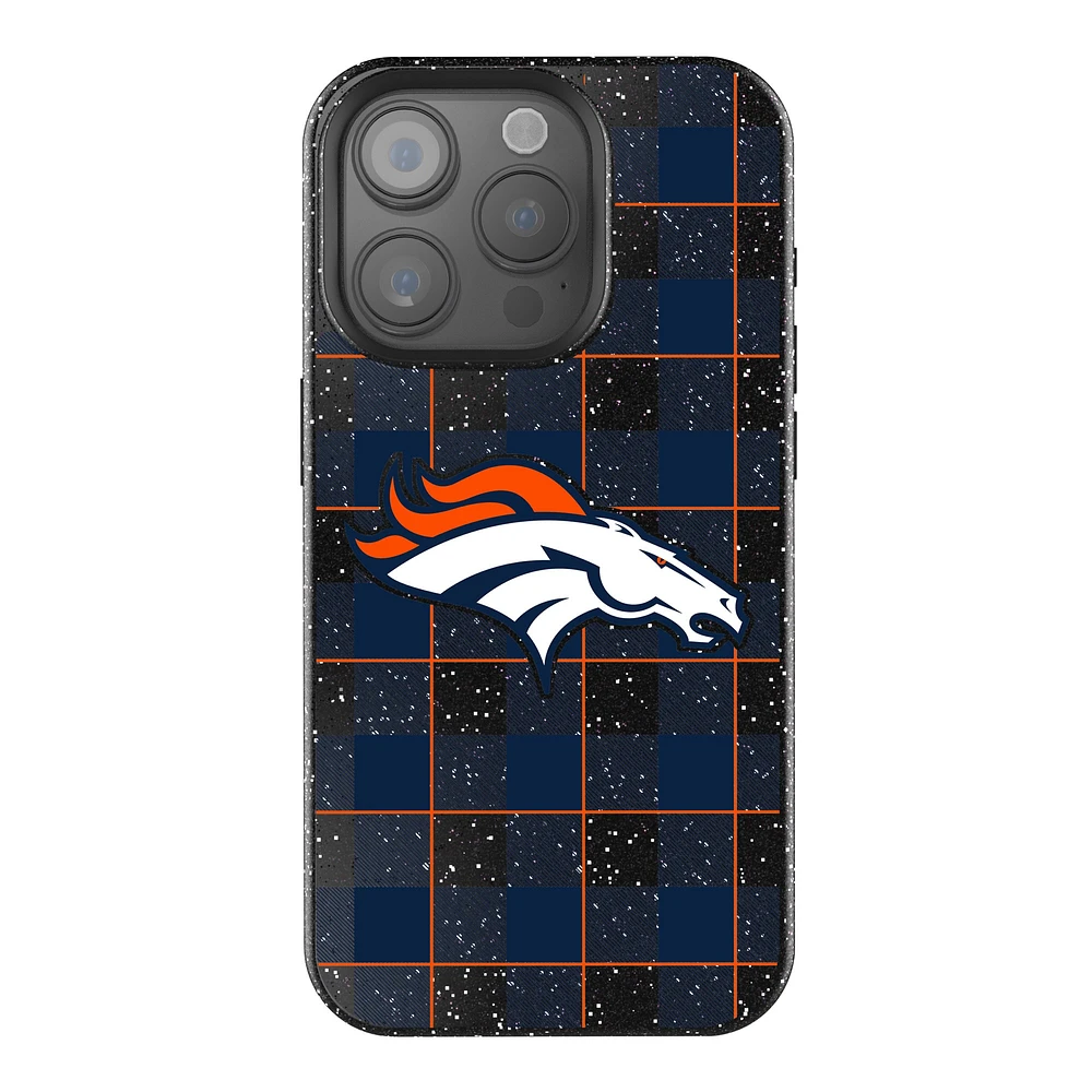 Keyscaper Denver Broncos Plaid Bling iPhone Case