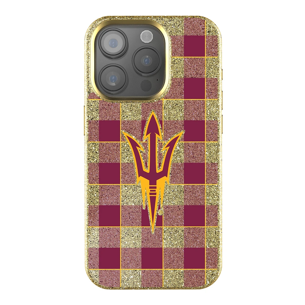 Keyscaper Arizona State Sun Devils Plaid Bling iPhone Case