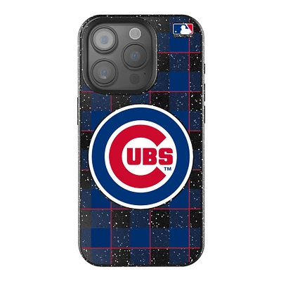 Keyscaper Chicago Cubs Plaid Bling iPhone Case