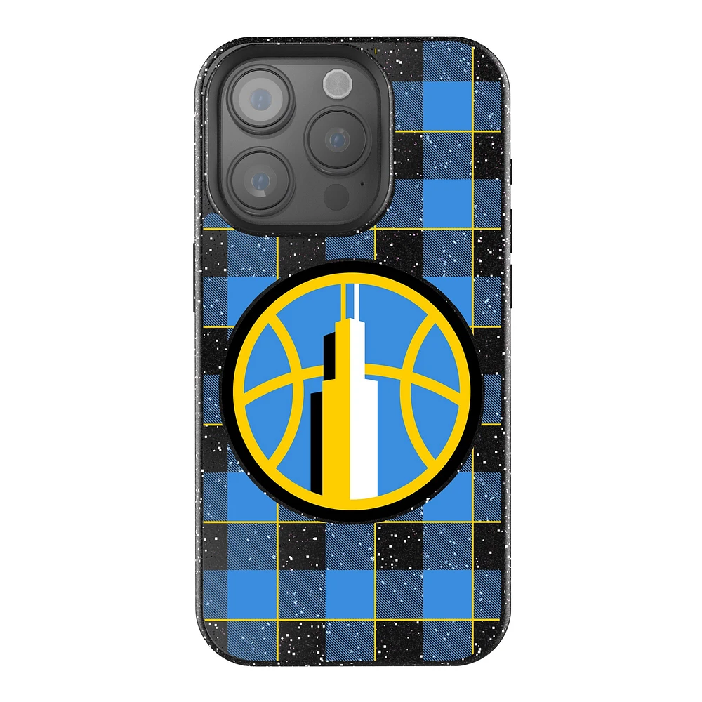 Keyscaper Chicago Sky Plaid Bling iPhone Case