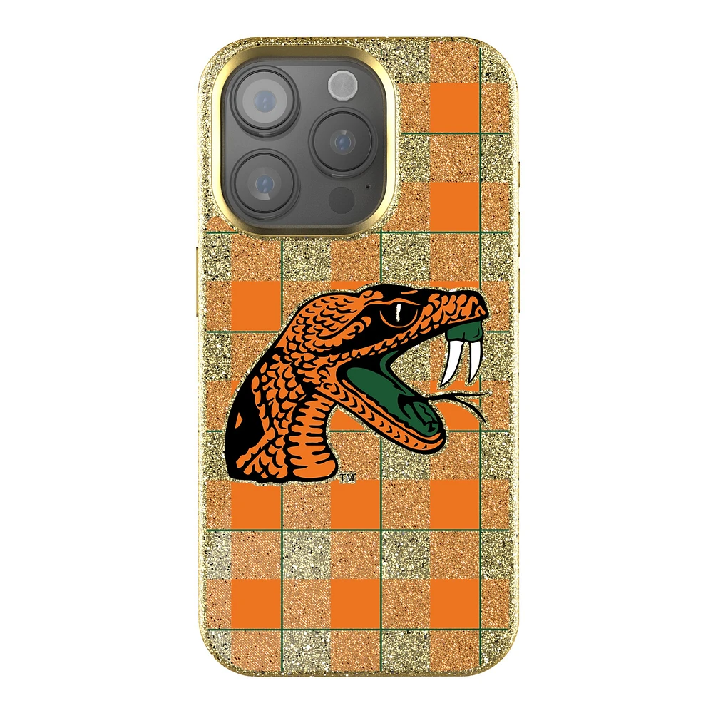 Keyscaper Florida A&M Rattlers Plaid Bling iPhone Case