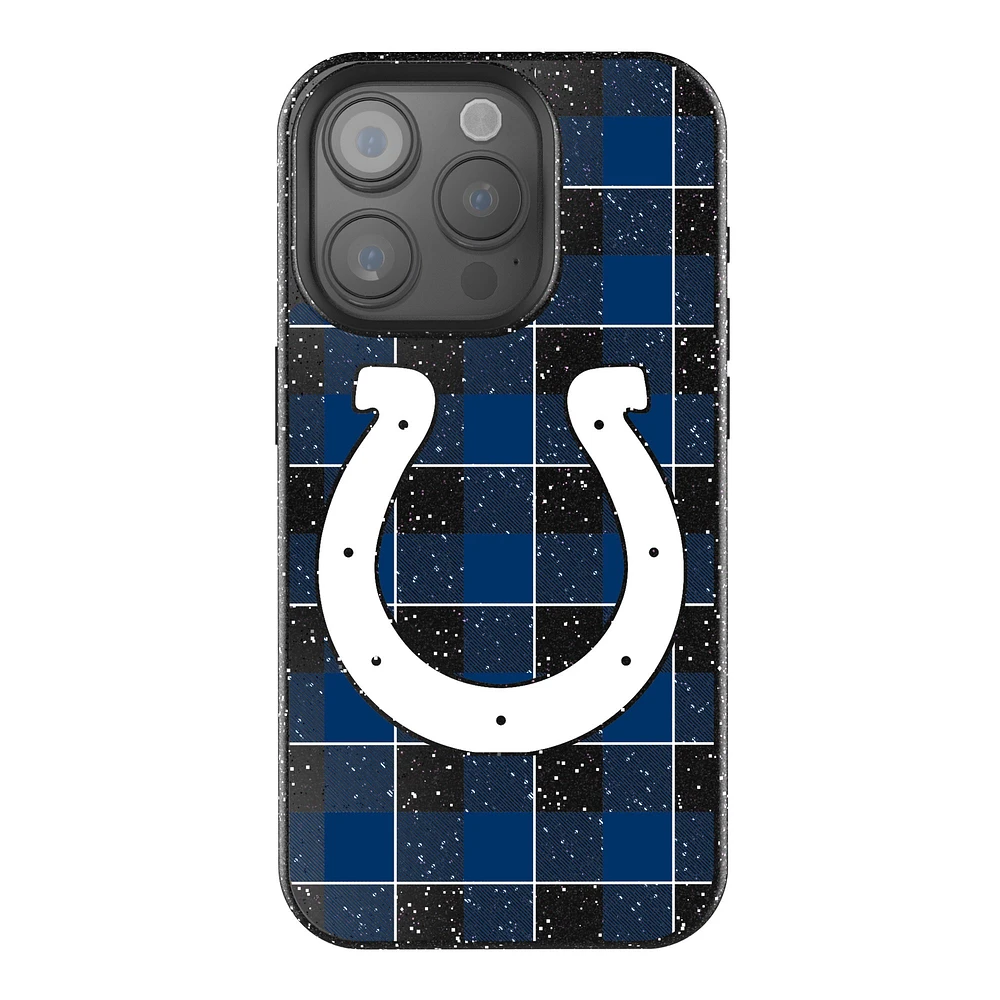 Keyscaper Indianapolis Colts Plaid Bling iPhone Case