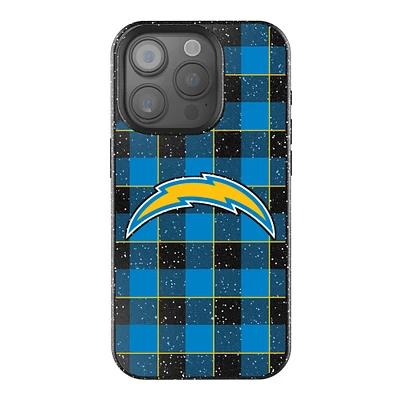 Keyscaper Los Angeles Chargers Plaid Bling iPhone Case