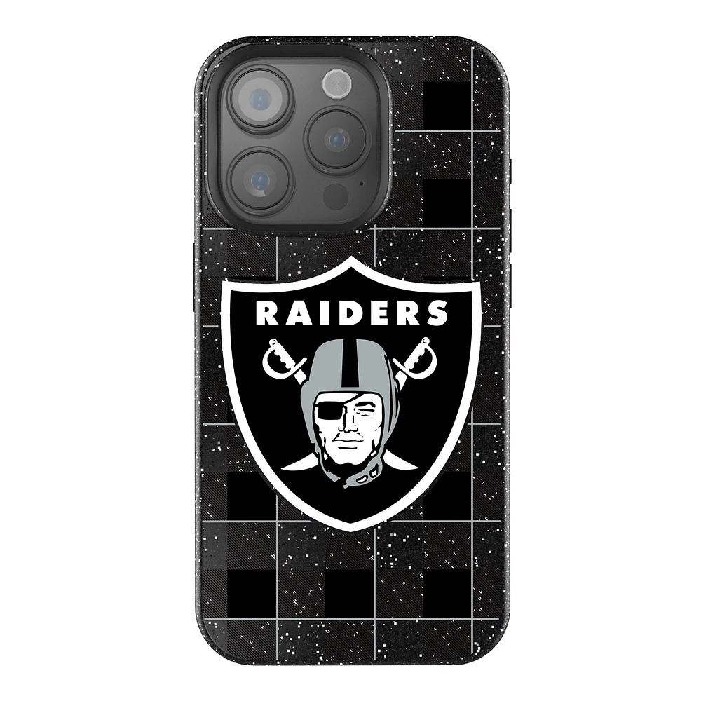 Keyscaper Las Vegas Raiders Plaid Bling iPhone Case