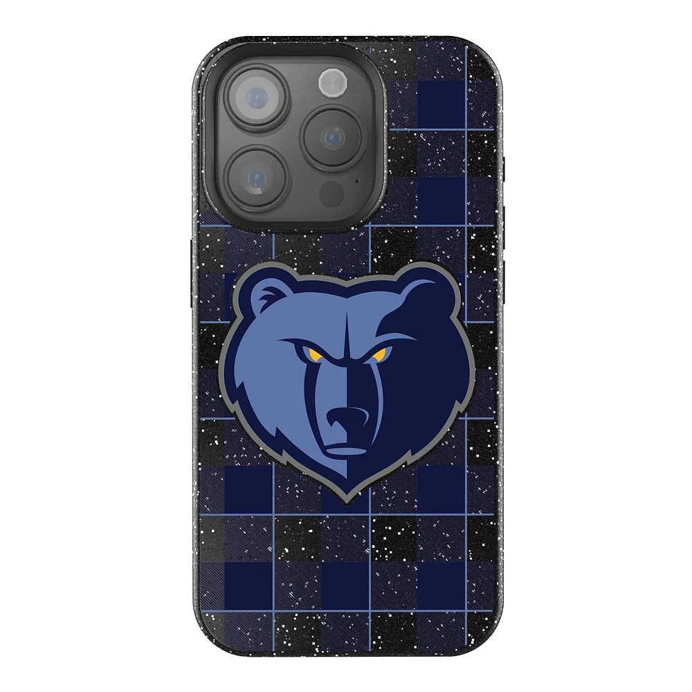 Keyscaper Memphis Grizzlies Plaid Bling iPhone Case