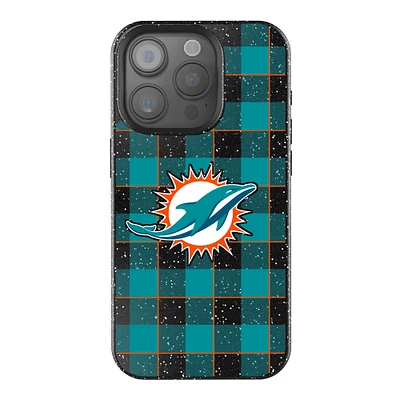 Keyscaper Miami Dolphins Plaid Bling iPhone Case