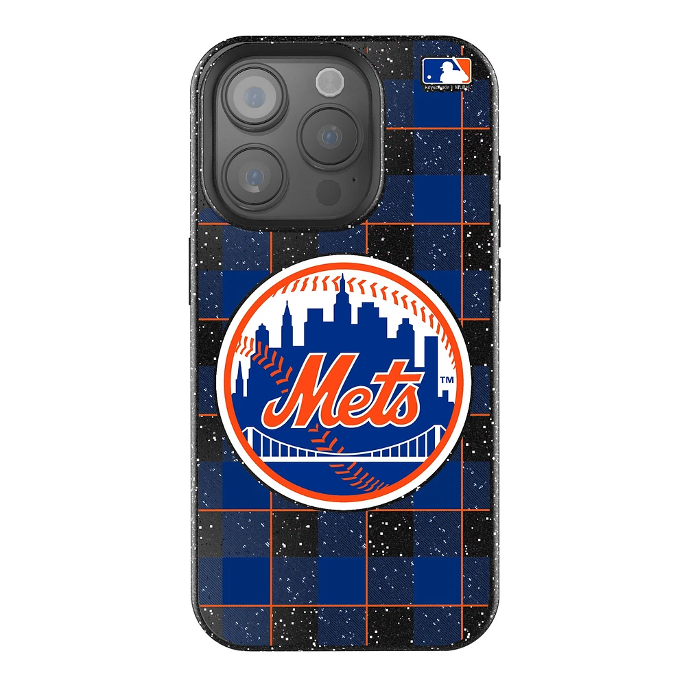 Keyscaper New York Mets Plaid Bling iPhone Case