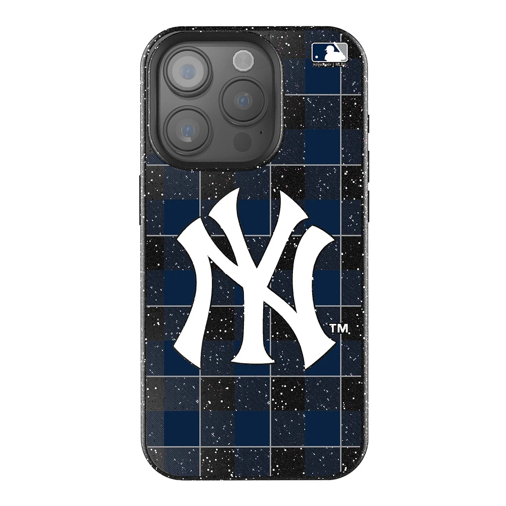 Keyscaper New York Yankees Plaid Bling iPhone Case