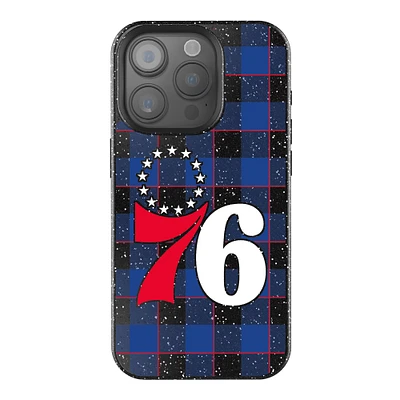 Keyscaper Philadelphia 76ers Plaid Bling iPhone Case