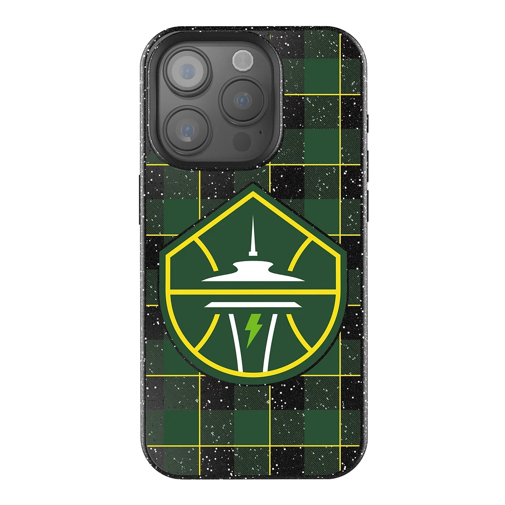 Keyscaper Seattle Storm Plaid Bling iPhone Case