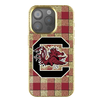 Keyscaper South Carolina Gamecocks Plaid Bling iPhone Case