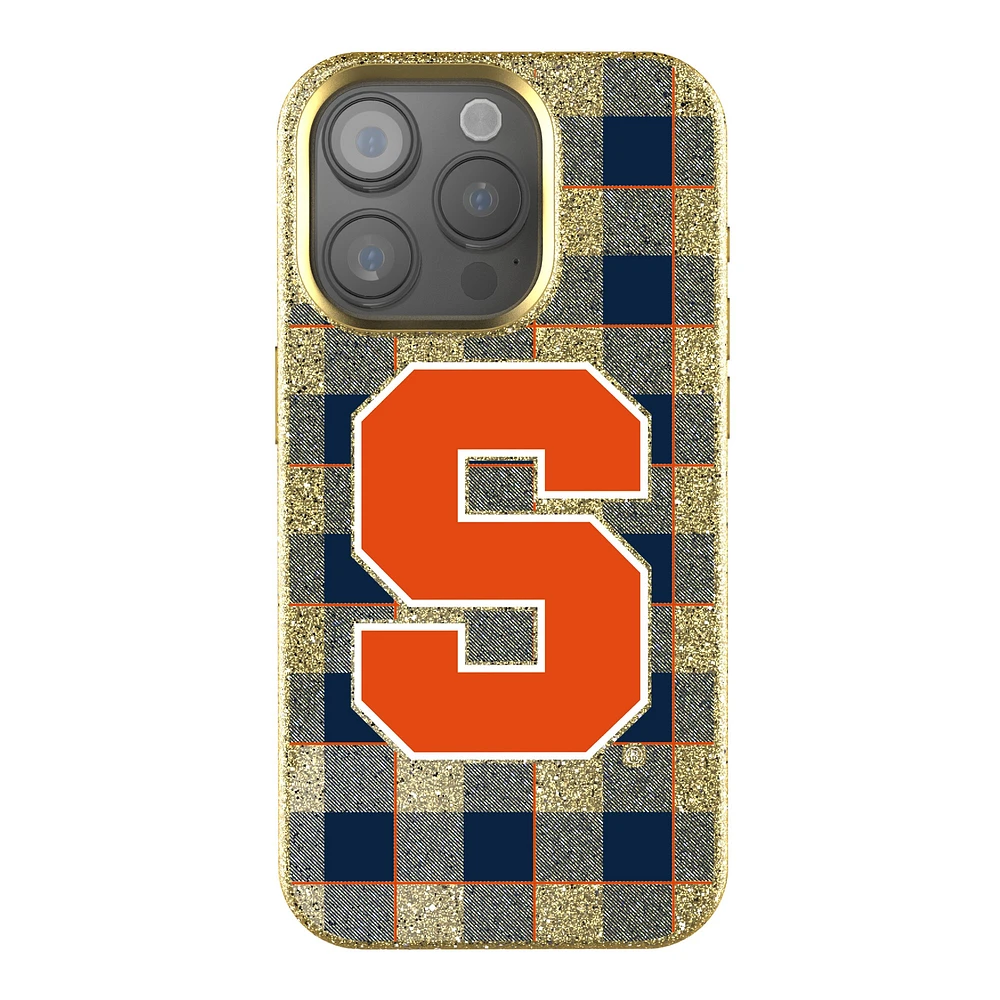 Keyscaper Syracuse Orange Plaid Bling iPhone Case