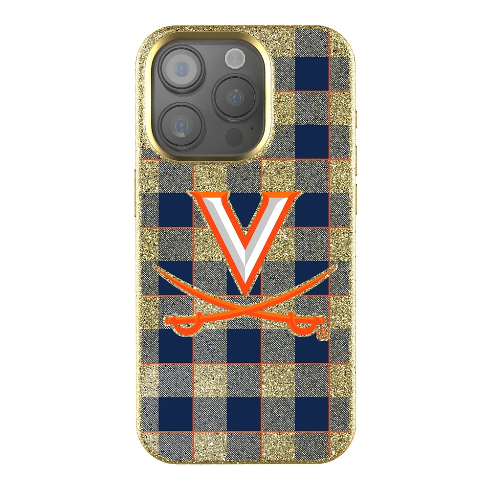 Keyscaper Virginia Cavaliers Plaid Bling iPhone Case