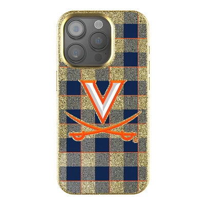 Keyscaper Virginia Cavaliers Plaid Bling iPhone Case