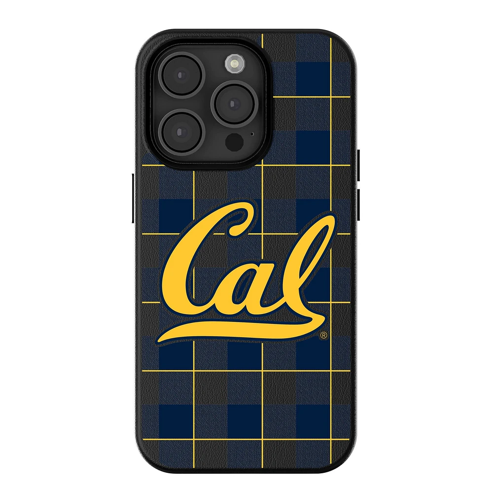 Keyscaper Cal Bears Plaid Magnetic Bump iPhone Case