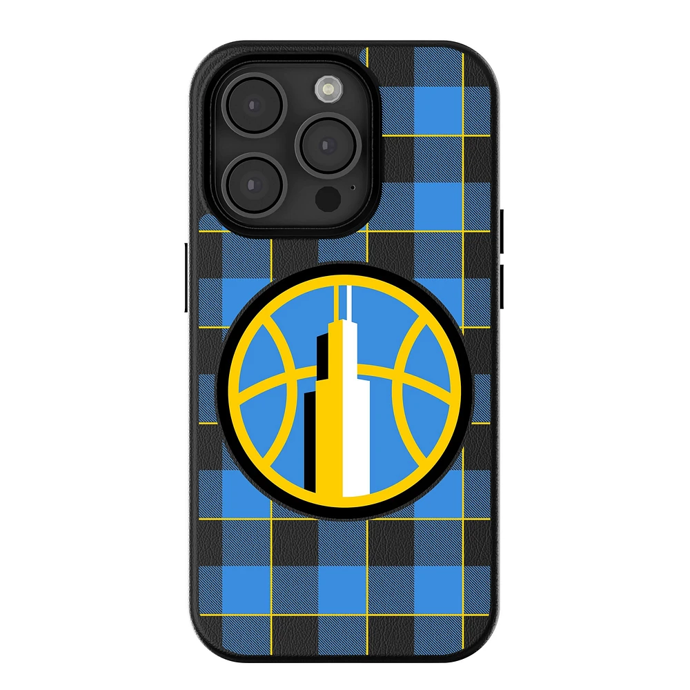 Keyscaper Chicago Sky Plaid Magnetic Bump iPhone Case