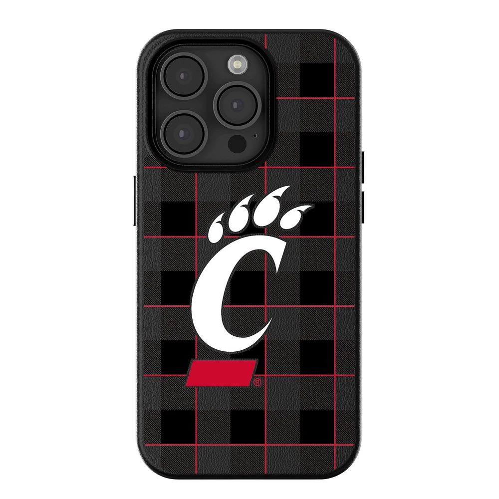 Keyscaper Cincinnati Bearcats Plaid Magnetic Bump iPhone Case