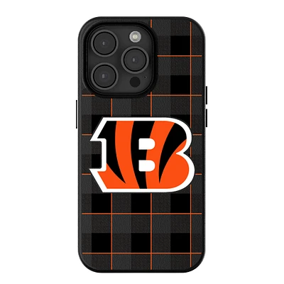 Keyscaper Cincinnati Bengals Plaid Magnetic Bump iPhone Case