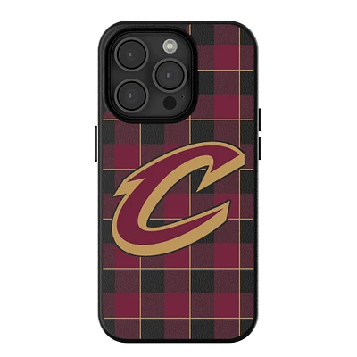 Keyscaper Cleveland Cavaliers Plaid Magnetic Bump iPhone Case
