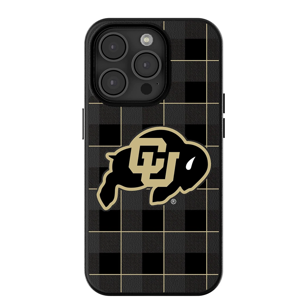 Keyscaper Colorado Buffaloes Plaid Magnetic Bump iPhone Case